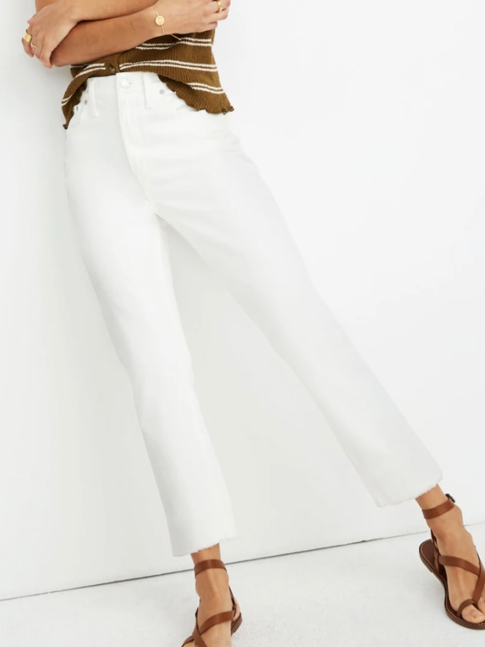 Madewell High-Rise Slim Boyjean - Tile White - Size 24